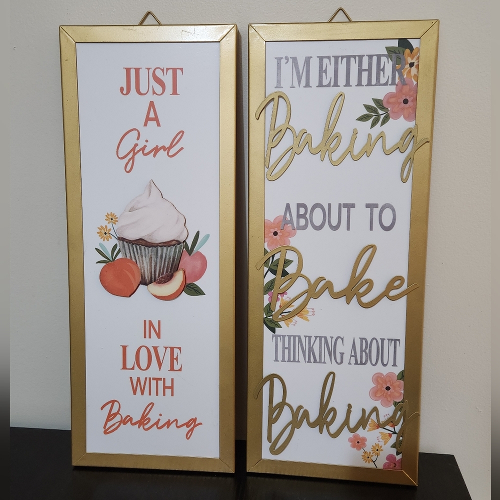 Baking Themed Metal Wall Hangings